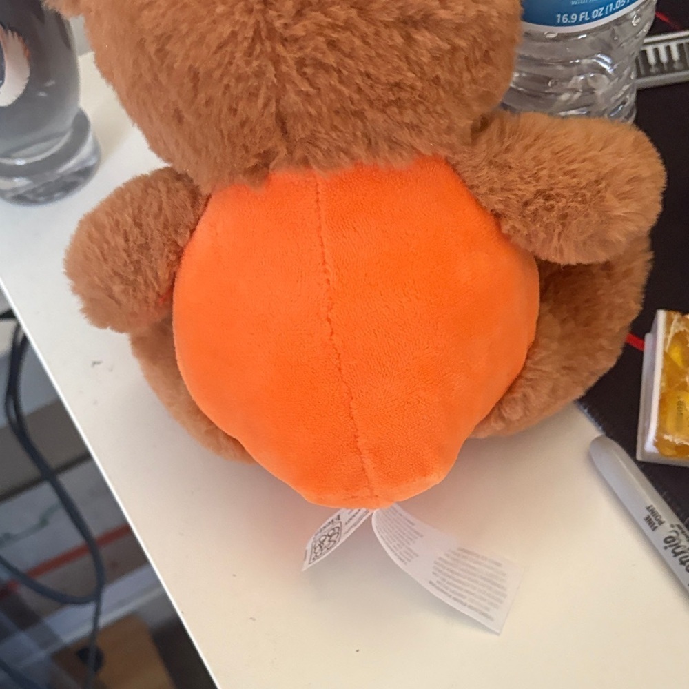 Fiesta Pumpkin Teddy Bear - Orange and Brown - Picture 2 of 3